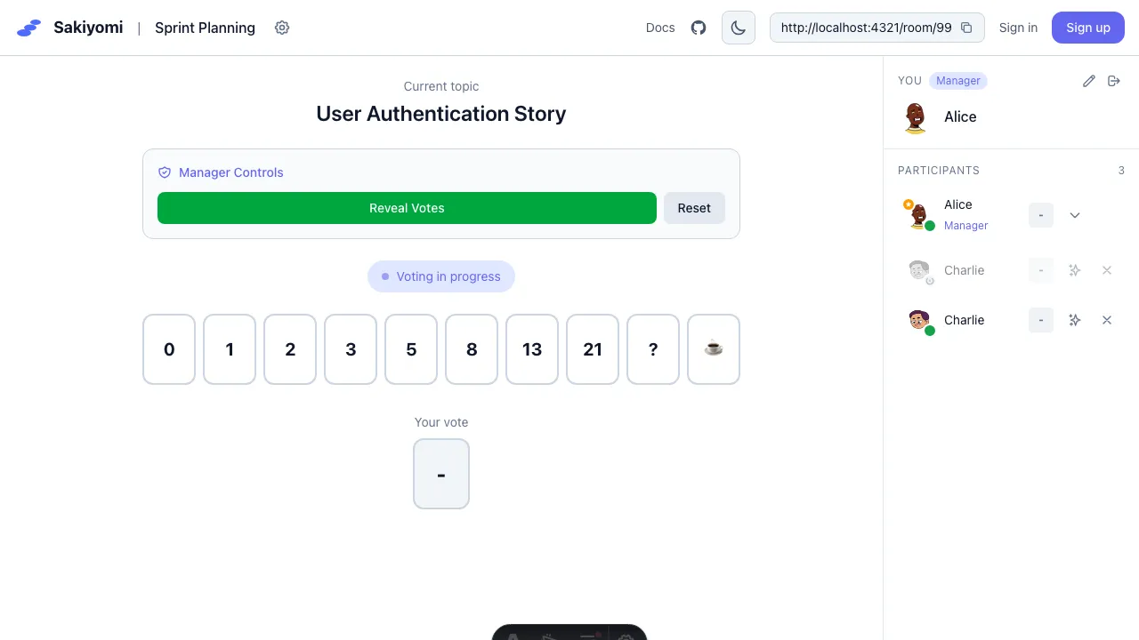 Room Voting Interface